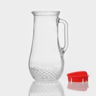Кувшин «Крист», стеклянный, 1200 мл, с крышкой - Фото 2