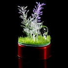 Сувенир световой стекло "Слоник на траве" 6х6х9 см - Фото 3