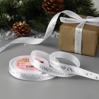 Лента атласная с тиснением «Необыкновенного счастья», 15 мм, 23±1 м, белая - Фото 2