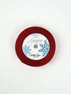 Лента атласная с тиснением «Фигурные снежинки», 15 мм, 23±1 м, красная - Фото 3