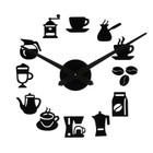 Часы-наклейка, серия: DIY, "Время кофе", d-120 см, мин. стрелка 39 см, ч. стрелка 31.5 см - Фото 1