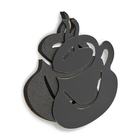 Часы настенные интерьерные для кухни, 3d «Время кофе», наклейка, большие, d=120 см, чёрные - Фото 2