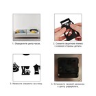 Часы настенные интерьерные для кухни, 3d «Время кофе», наклейка, большие, d=120 см, чёрные - Фото 4