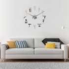 Часы настенные интерьерные, 3d "Салон красоты", наклейка, большие, d-120 см - Фото 2