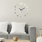 Часы настенные интерьерные «Бабочки», 3D, наклейка, бесшумные, плавный ход, d=40 см - Фото 3