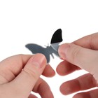Часы настенные интерьерные «Бабочки», 3D, наклейка, бесшумные, плавный ход, d=40 см - Фото 4