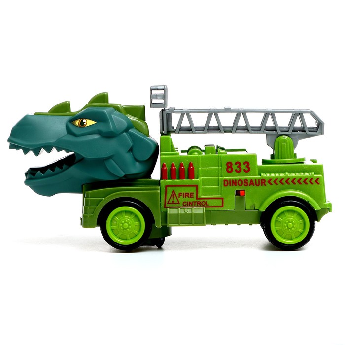 Машина «Динозавр», работает от батареек, свет и звук, МИКС - фото 1906359989