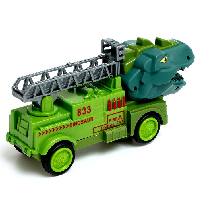 Машина «Динозавр», работает от батареек, свет и звук, МИКС - фото 1884273420