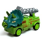 Машина «Динозавр», работает от батареек, свет и звук, МИКС - фото 3612811