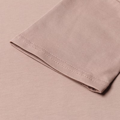 Футболка детская однотонная MINAKU: Basic line kids, бежевая, рост 104-110 см