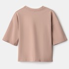 Футболка детская MINAKU:Basic line kids цвет бежевый, рост 134 см 9750936 - фото 14221714
