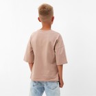 Футболка детская MINAKU:Basic line kids цвет бежевый, рост 134 см 9750936 - фото 14221707