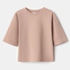 Футболка детская MINAKU:Basic line kids цвет бежевый, рост 134 см 9750936 - фото 14221711
