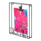 Металлическая фоторамка «Мечта», 18×3×23 см, цвет чёрный - Фото 1