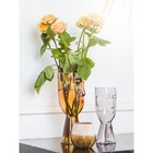 Стеклянная ваза «Фейс», 16×15×31,5 см, цвет жёлтый - Фото 7