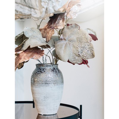 Декоративная ваза «Фактура», 16×16×25 см, цвет серый металлический