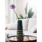 Декоративная ваза «Арт деко», 10×10×25 см, цвет чёрный с золотом - Фото 5