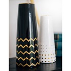 Декоративная ваза «Арт деко», 10×10×25 см, цвет чёрный с золотом - Фото 6