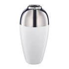Декоративная ваза «Шик», 12,5×12,5×25 см, цвет белый с серебром - Фото 1