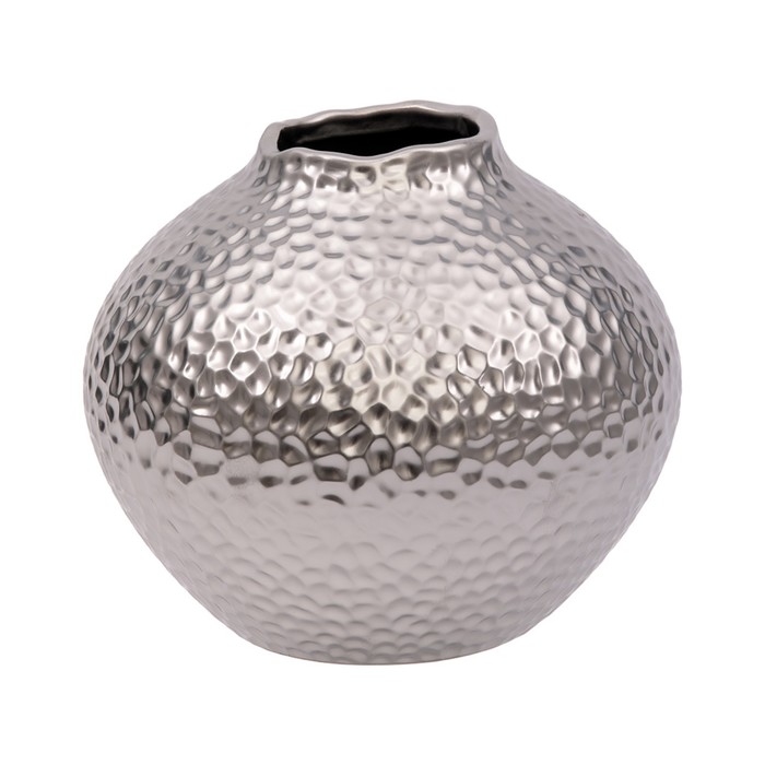 Декоративная ваза «Этно», 20×20×17 см, цвет серебряный - фото 1907808246