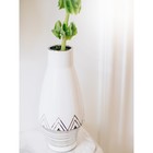 Декоративная ваза «Геометрия», 11×11×25 см, цвет белый с серебром - Фото 5