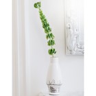 Декоративная ваза «Геометрия», 11×11×25 см, цвет белый с серебром - Фото 1