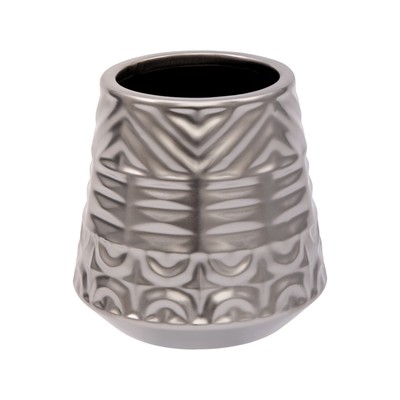 Декоративная ваза «Орнамент», 12×12×12 см, цвет серебряный