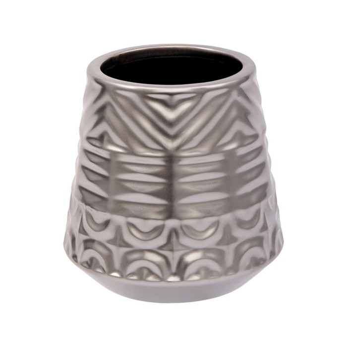 Декоративная ваза «Орнамент», 12×12×12 см, цвет серебряный - Фото 1