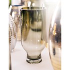 Декоративная ваза из цветного стекла, 12×12×25 см, цвет серый - Фото 1