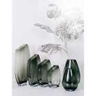 Декоративная ваза из дымчатого стекла, 17,3×9,4×25 см, цвет серый - Фото 5