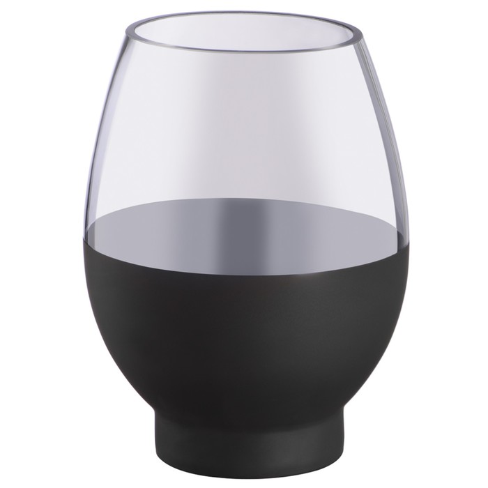 Декоративная ваза из стекла с напылением, 15×15×20 см, цвет серо-чёрный - Фото 1