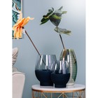 Декоративная ваза из стекла с напылением, 15×15×20 см, цвет серо-чёрный - Фото 5