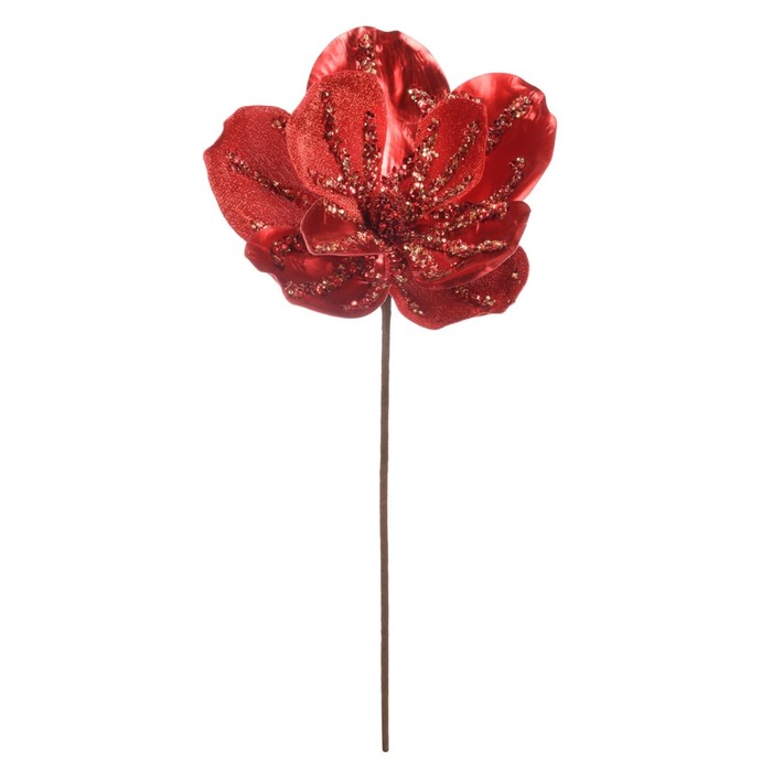Искусственный цветок «Красная бархатная роза», высота 53 см - Фото 1