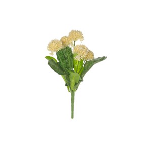 Искусственный цветок «Бархатцы», высота 28 см, цвет белый