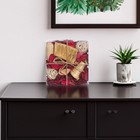 Набор сухоцветов из натуральных материалов с ароматом клубники «Вещицы», короб 13×13×6 см - фото 291703971