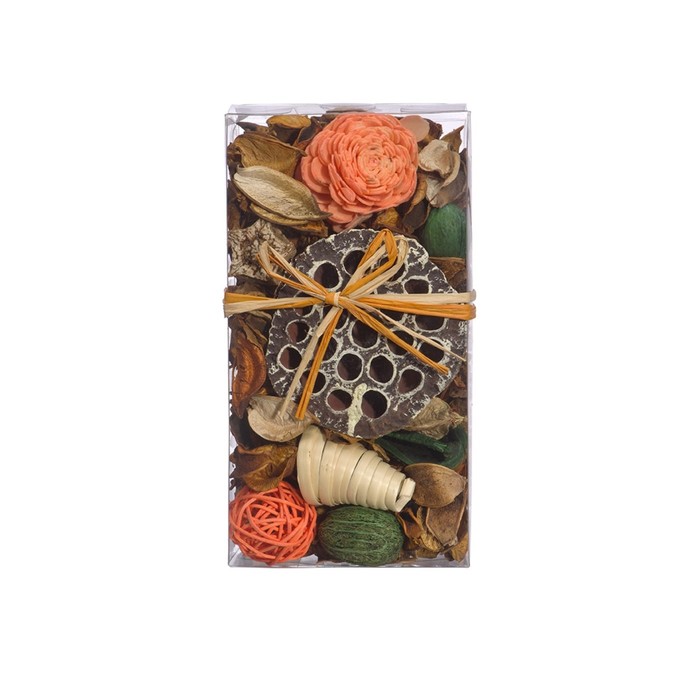 Набор сухоцветов из натуральных материалов с ароматом апельсина «Вещицы», короб 20×10,5×6 см - фото 1909270479