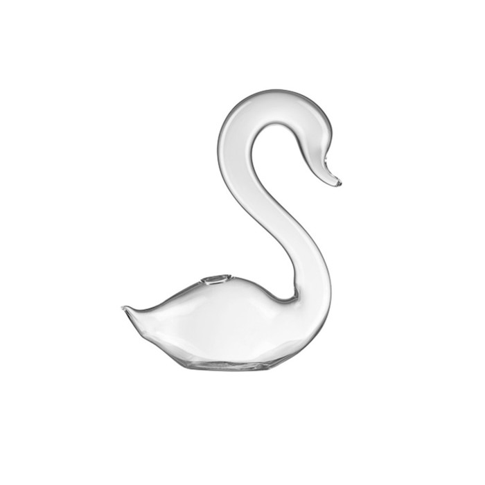Ваза стеклянная «Лебеди», 2 шт, цвет прозрачный