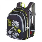 Рюкзак школьный 40 х 33 х 15 см, эргономичная спинка, Across 410, серый ACR23-410-10 - фото 10823449