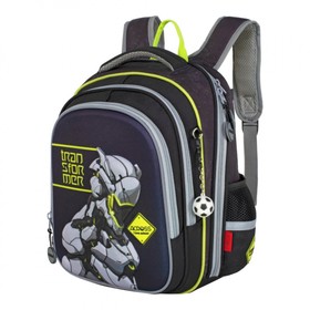 Рюкзак школьный 40 х 33 х 15 см, эргономичная спинка, Across 410, серый ACR23-410-10