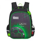Рюкзак школьный 37 х 28 х 13 см, эргономичная спинка, Across 557, чёрный/зелёный CS23-557-1 - Фото 2