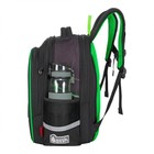 Рюкзак школьный 37 х 28 х 13 см, эргономичная спинка, Across 557, чёрный/зелёный CS23-557-1 - фото 22571373