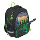 Рюкзак школьный 37 х 28 х 13 см, эргономичная спинка, Across 557, чёрный/зелёный CS23-557-1 - Фото 5