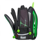 Рюкзак школьный 37 х 28 х 13 см, эргономичная спинка, Across 557, чёрный/зелёный CS23-557-1 - фото 22571376