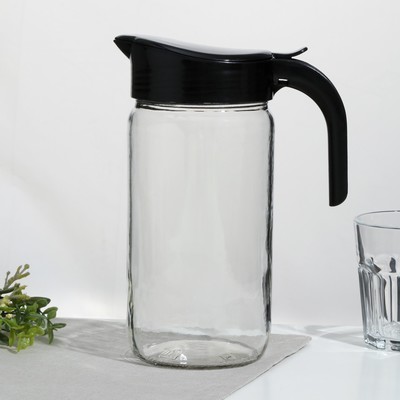 Кувшин «Амфора», 1.5 л, с крышкой, стекло, прозрачный
