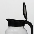 Кувшин «Фонарь», стеклянный, 1.5 л, с черной крышкой - фото 25374554