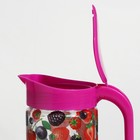 Кувшин «Сладкий вкус», стеклянный, 1.5 л, с розовой крышкой - фото 25374559