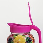Кувшин «Летнее настроение», стеклянный, 1.5 л, с розовой крышкой - фото 24568267