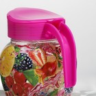 Кувшин «Летнее настроение», стеклянный, 1.5 л, с розовой крышкой - фото 24568268