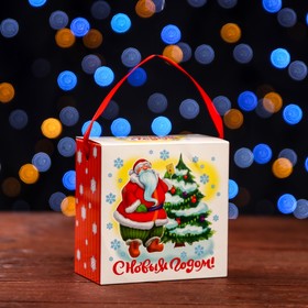Подарочная коробка "Весёлый Дед Мороз", 11 х 6 х 11 см
