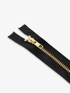 Молния металлическая, №5, неразъёмная, джинсовая, замок автомат, 18 см, цвет чёрный, золотой - Фото 2